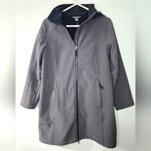 Eddie Bauer Women's Hooded Soft Shell Fleece Lined Parka Black Size M